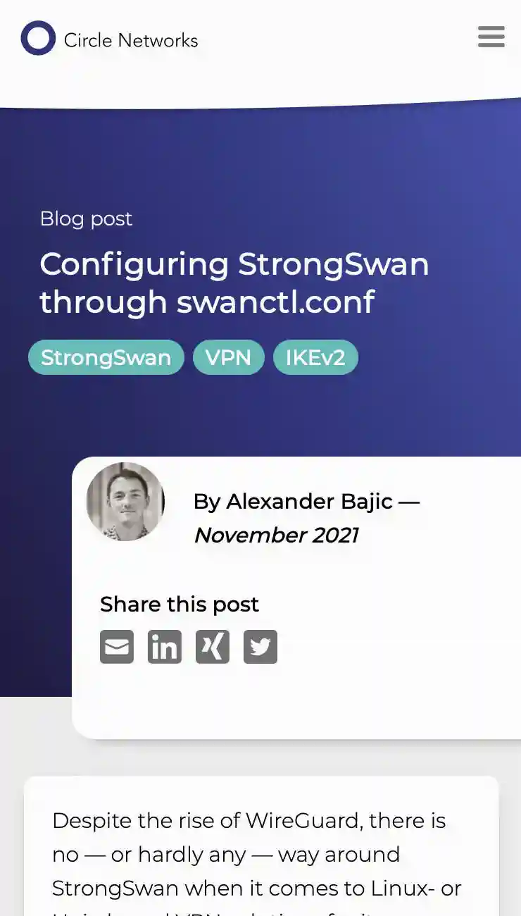 Configuring StrongSwan through swanctl.conf