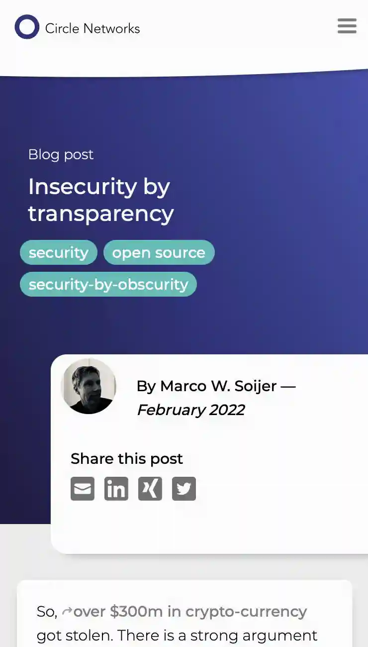 Insecurity by transparency